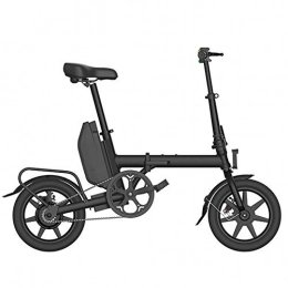Wenore Electric Bike Electric Bicycle Smart Mini Folding Electric Bike 10-Inch 21 Speed 48V Lithium Battery 240W Electric Scooter Adult Men And Women Travel with Lithium Battery, Black