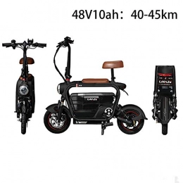 Macro Bike Electric Bicycle Two-wheeled Motor 400W Battery 6.0 Ah folding 18km / h or more Smart LED Display Anti-theft system For ladies with Shopping basket and Children chair, 1