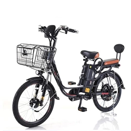 FMOPQ Bike Electric BicycleElectric Bike21 Mph with Basket 22 Inch Adult Electric Bicycle 48V Lithium Battery Front Drum Rear Expansion Brake 400W E Bike (Color : 22inch48v10ah) (22 Inches 20ah)