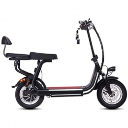 MMJC Electric Bike Electric Bicycles 12 Inch Wheels Power Assist with 48V Lithium-Ion Battery Foldable Portable Silent Motor Electric Bike with Front LED Light, 30km