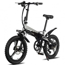 CHEER.COM Bike Electric Bicycles Foldable Mountain Bikes 48V 250W Adults Aluminum Alloy 7 Speeds Electric Bicycles Double Shock Absorber Bikes With 20 Inch Tire, Disc Brake And Full Suspension Fork, 50to60KM Black