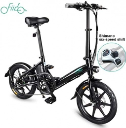 NOLOGO Bike Electric bicycles for adults e-bikes for men Shimano 6-speed 16 inch with 250 W 36 V battery double disc brakes for fitness outdoor sporting commuting (Color : Black)