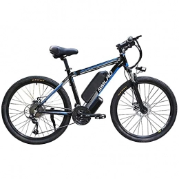 Bedroom Electric Bike Electric Bicycles For Adults, Ip54 Waterproof 350W Aluminum Alloy Ebike Bicycle Removable 48V / 13Ah Lithium-Ion Battery Mountain Bike / Commute Ebike(Color:Black / blue)