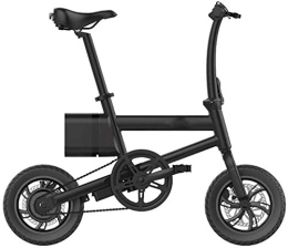 RDJM Electric Bike Electric Bike, 12" Foldaway, 36V / 6AH City Electric Bike, 250W Assisted Electric Bicycle Sport Mountain Bicycle with Removable Lithium Battery Three Working Modes Electric Bicycle for Adults, Black