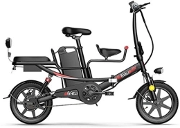RDJM Electric Bike Electric Bike, 14 in Folding Electric Bike for Adult with 400w 48v 8A Lithium Battery E-Bike with Multiple Shock Absorption System High Carbon Steel Electric Scooter Suitable for Families with Childre