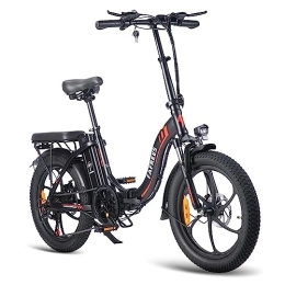 YANGAC Bike Electric Bike 20'', Electric Bike for Adult with 36V / 16Ah lithium battery 75mile+, with 250W Motor | 15MPH, Folding E-bike for Men 7-Speed Shifter, Urban City E-Bike for Adult Men Women (Black)