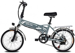 CASTOR Bike Electric Bike 20 Inch Electric Bicycle for Adults, Folding Electric Bike / Electric Commuting Bike with 48V 10.5 / 12.5Ah Battery, And Professional 7 Speed Gears (Color : Grey, Size : 10.5AH)