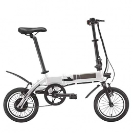 Asdflinabike Electric Bike Electric Bike 250W Brushless Motor Electric Folding Bike 40KM Max Speed LCD Display Ebike Road Bicycle 100kg Load Bearing with Pedals Power Assist (Color : White, Size : One size)