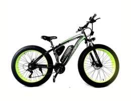 Mack-e-Bikes Bike Electric bike 26'' fat tyre / fat tire e-bike with removable battery 48v - Mack-e-Bikes BOLT - Fast delivery, Green and Black, 114 x 187 cm, (ST-EB26F)