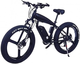 CASTOR Bike Electric Bike 26 Inch 21 / 24 / 27 Speed Electric Mountain Bikes With 4.0" Fat Snow Bicycles Dual Disc Brakes Brakes Beach Cruiser Men Sports Ebikes (Color : 10Ah, Size : BlackB)