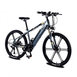 Bewinch Electric Bike Electric Bike, 26 Inch Electric Bikes for Adults Mountain Bike with 350W Motor, 36V / 10Ah Removable Battery, 27 Speed Gears, Double Disc Brakes, Gray, 26 inch
