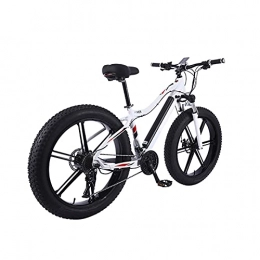 Bewinch Electric Bike Electric Bike, 26 Inch Electric Bikes for Adults Mountain Bike with 350W Motor, 36V / 10Ah Removable Battery, 27 Speed Gears, Double Disc Brakes, White, 26 inch