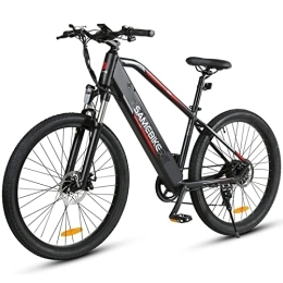 Ctrunit Electric Bike Electric Bike, 27.5 Fat Tires Electric Mountain Bikes with 48V 13AH Removable Battery, Portable Smart Electric Bicycle, 3 Riding Modes City EBike with TFT Color LCD Display Commuter E-Bikes (Black)