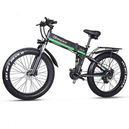 PQDAYSUN Bike Electric Bike 48V12.5A Lithium Battery 20 * 4.0inch Aluminum Folding Electric Bicycle 500W Powerful Mountain bike Snow / beach bike (gray)