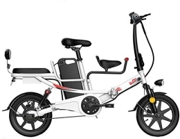 RDJM Electric Bike Electric Bike, Adult Electric Bicycles Folding Electric Bike 14 Inch Lithium Battery E Bike 48v 400w High Carbon Steel E Bicycle Energy Saving All-terrain City Road Electric Bike with Baby Seat