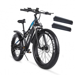 Vikzche Q Electric Bike Electric Bike Adults 816Wh Removable Lithium-Ion Battery Snow Beach Mountain E-bike 26" Fat Tire 7-Speed CE / RoSH Certified【Two batteries】Shengmilo MX03