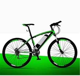 RDJM Electric Bike Electric Bike, Adults Electric Assist Bicycle, with Riding Helmet 26 Inch Travel Electric Bicycle Dual Disc Brakes 21 Speed Gear Mountain Ebike Up To 130 Kilometers (Color : Green, Size : A)