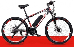 XXXVV Electric Bike Electric Bike Adults Electric Mountain Bike 26in Power Assist Commuter Bicycle, 21mph Ebike with Removable 8 / 10ah Battery, Professional 21 / 27 Speed Gears Disc Brakes Aluminum Bike, Red, 21 speed 8A 36 km