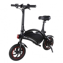 TOEU Bike Electric Bike Adults, Folding Mountain E-Bicycle with Powerful 350w Motor, 10.4Ah High Capacity Battery, 14 Inch Tires, 3 Working Modes, Long Distance of 60 km, Central Shock Absorber, LED Lighting