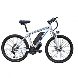 WQY Electric Bike Electric Bike, E-Bike Citybike Adult Bike with 350 W Motor 48V 10 AH Removable Lithium Battery 21 Speed Shifter for Commuter Travel, white blue