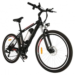 Speedrid Bike electric bike Ebike mountain bike, 26'' electric bike (Black)