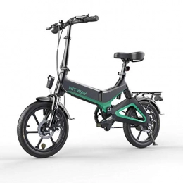 Electric Bike, Electric Bicycle 16 Wheel |Removable Battery7.5Ah | 3 Speed Modes | Motor 250W | Max Speed 25KM/H | Double Disc Brake|Super Portable| LCD Display, Folding E-Bike for Adults (Black)
