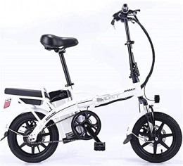 CASTOR Bike Electric Bike Electric Bicycle Carbon Steel Folding Lithium Battery Car Adult Double Electric Bicycle SelfDriving Takeaway, White, 25A