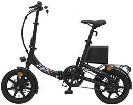 TTMM Bike Electric Bike Electric Car Adult Electric Bicycle Small Folding Battery Car Men and Women Travel Tram Electric Car 14 Inch (Color : Black, Size : 30km)
