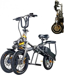 Erik Xian Electric Bike Electric Bike Electric Mountain Bike 14''Ebike, Electric Bike, Electric Bicycle, 30KM / H Adults Ebike with Lithium Battery 350W 48V, Hydraulic Oil Brake, Inverted Three-Wheel Structure Electric Bicycle