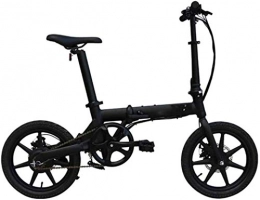 HCMNME Electric Bike Electric Bike Electric Mountain Bike 16 inch Folding Electric Bikes, Aluminum alloy intelligent Bikes LCD liquid crystal instrument ACS cruise system Outdoor Cycling Travel Lithium Battery Beach Cruise