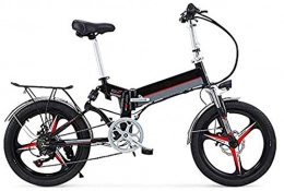 Erik Xian Bike Electric Bike Electric Mountain Bike 20" 350W Foldaway / Carbon Steel Material City Electric Bike Assisted Electric Bicycle Sport Mountain Bicycle with 48V Removable Lithium Battery, Black for the jungle