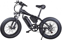 HCMNME Electric Bike Electric Bike Electric Mountain Bike 20'' Electric Mountain Bike Removable Large Capacity Lithium-Ion Battery (48V 500W), Electric Bike 21 Speed Gear Three Working Modes Lithium Battery Beach Cruiser