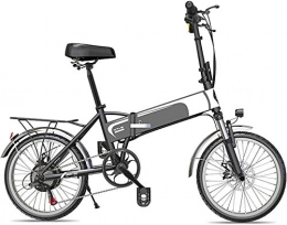 Erik Xian Electric Bike Electric Bike Electric Mountain Bike 20" Folding Electric Bike 350W Electric Bikes for Adults with 48V 10.4Ah / 12.5Ah Lithium Battery 7-Speed Al Alloy E-Bike for Commuting Or Traveling Black for the ju