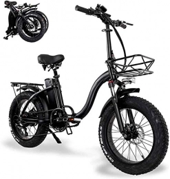 Erik Xian Bike Electric Bike Electric Mountain Bike 20-inch Adult Folding Electric Bicycle, Detachable 48V 15AH Lithium ion Battery, Neutral Small Aluminum Alloy Scooter with LED LCD Display for the jungle trails, t