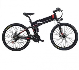 Erik Xian Bike Electric Bike Electric Mountain Bike 26'' Electric Bike, Folding Electric Mountain Bike with 48V 10Ah Lithium-Ion Battery, 350 Motor Premium Full Suspension And 21 Speed Gears, Lightweight Aluminum Fr