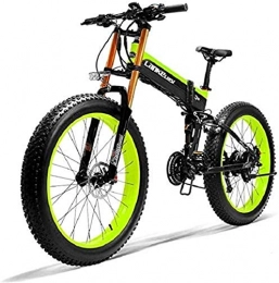 Erik Xian Electric Bike Electric Bike Electric Mountain Bike 26" Electric Mountain Bike, 36V 250W 6AH Lithium Battery Hidden Battery Cross-Country Bike, Double disc Brake Alloy Electric Bike (Color : Green) for the jungle tr
