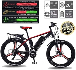 HCMNME Electric Bike Electric Bike Electric Mountain Bike 26'' Electric Mountain Bike with 30 Speed Gear And Three Working Modes, E-Bike Citybike Adult Bike with 350W Motor for Commuter Travel Lithium Battery Beach Cruise