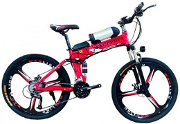 Erik Xian Electric Bike Electric Bike Electric Mountain Bike 26" Electric Off-Road Bike, 350W Brushless Motor Aluminum Alloy Adults Electric Mountain Bike 21 Speed Removable 36V 10AH Battery Dual Disc Brakes with Kettle for