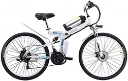 HCMNME Bike Electric Bike Electric Mountain Bike 26'' Folding Electric Mountain Bike with Removable 48V 8AH Lithium-Ion Battery 350W Motor Electric Bike E-Bike 21 Speed Gear And Three Working Modes Lithium Batter