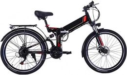 HCMNME Electric Bike Electric Bike Electric Mountain Bike 26 Inch Electric Bike Folding Mountain E-Bike 21 Speed 36V 8A / 10A Removable Lithium Battery Electric Bicycle for Adult 300W Motor High Carbon Steel Material Lithi