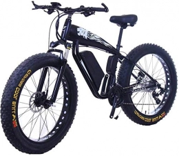Erik Xian Electric Bike Electric Bike Electric Mountain Bike 26 Inch Fat Tire Electric Bike 48V 400W Snow Electric Bicycle 27 Speed Mountain Electric Bikes Lithium Battery Disc Brake (Color : 10Ah, Size : Black) for the jung
