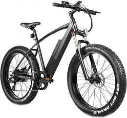 HCMNME Electric Bike Electric Bike Electric Mountain Bike 4.0 Fat Tire Electric Bicycle 26inch 48V 500W Mountain Snow Electric Bikes for Adults Suspension Shock Absorber Fork Rebound Lock Out 7-Speed Gear Shifts Recharge