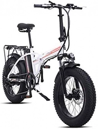 HCMNME Electric Bike Electric Bike Electric Mountain Bike 500W 4.0 Fat Tires Tire Electric Bicycle Mountain Beach Snow Bike For Adults, Electric Scooter 7 Speed Gear EBike With Removable 48V15A Lithium Battery Lithium Bat