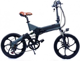 Erik Xian Bike Electric Bike Electric Mountain Bike Adult 20 Inch Foldable Mountain Electric Bike, 7 Speed With ABS Electric Bicycle, 500W Motor / 48V 13AH Lithium Battery, Magnesium Alloy Integrated Wheels for the ju