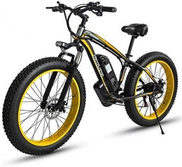 Erik Xian Bike Electric Bike Electric Mountain Bike Adult 26 Inch Electric Mountain Bike, 48V Lithium Battery Aluminum Alloy 18.5 Inch Frame 27 Speed Electric Snow Bicycle, With LCD Display for the jungle trails, th