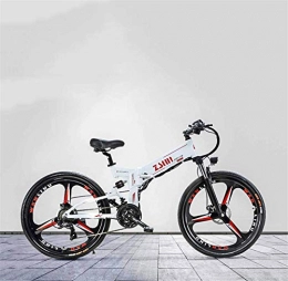 Erik Xian Electric Bike Electric Bike Electric Mountain Bike Adult Electric Mountain Bike, 48V Lithium Battery, Aluminum Alloy Foldable Multi-Link Suspension, With GPS and Oil Disc Brake for the jungle trails, the snow, the