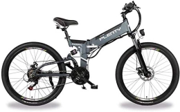 Erik Xian Electric Bike Electric Bike Electric Mountain Bike Adult Folding Electric Bicycles Aluminium 26inch Ebike 48V 350W 10AH Lithium Battery Dual Disc Brakes Three Riding Modes with LED Bike Light for the jungle trails,