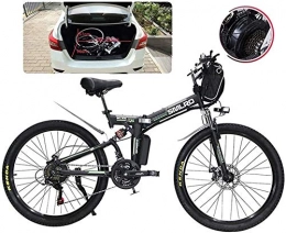 HCMNME Bike Electric Bike Electric Mountain Bike Adult Folding Electric Bikes Comfort Bicycles Hybrid Recumbent / Road Bikes 26 Inch Tires Mountain Electric Bike 500W Motor 21 Speeds Shift for City Commuting Outdoo