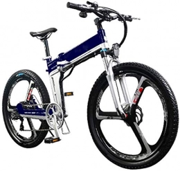 Erik Xian Electric Bike Electric Bike Electric Mountain Bike Adults Electric Bike, with 400W Motor 26'' Folding Mountain E-bike Hidden Removable Lithium Battery Dual Disc Brakes City Electric Bike Unisex for the jungle trail