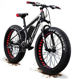 QIQIZHANG Electric Bike Electric Bike Electric Mountain Bike Aluminum E-Bike 26 inch 4” Tires 250W 25km / h Adults Ebike Suspension Fork with 48V 18Ah Removable Battery 21 Speed Disc Brake Shifting Built for Trail Riding